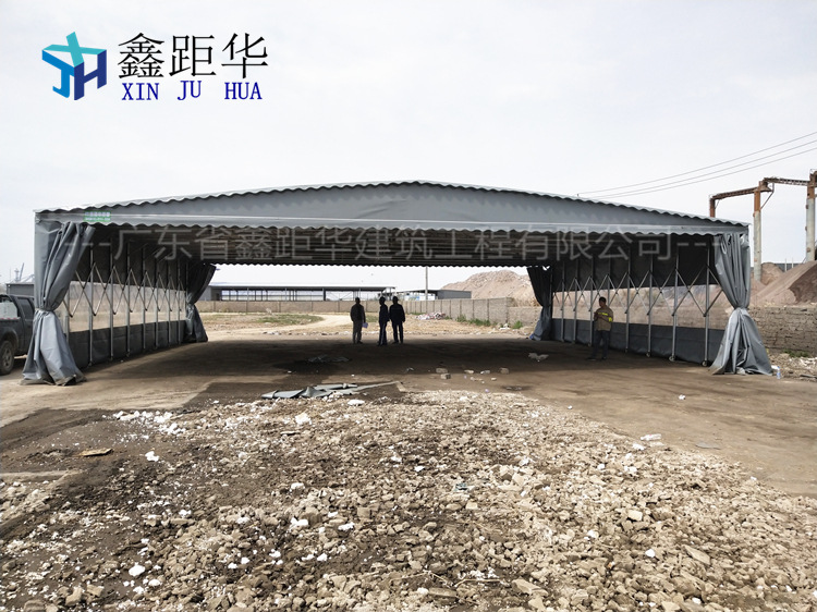 深圳宝安区加透明排挡蓬电动伸缩雨棚户外遮阳篷有