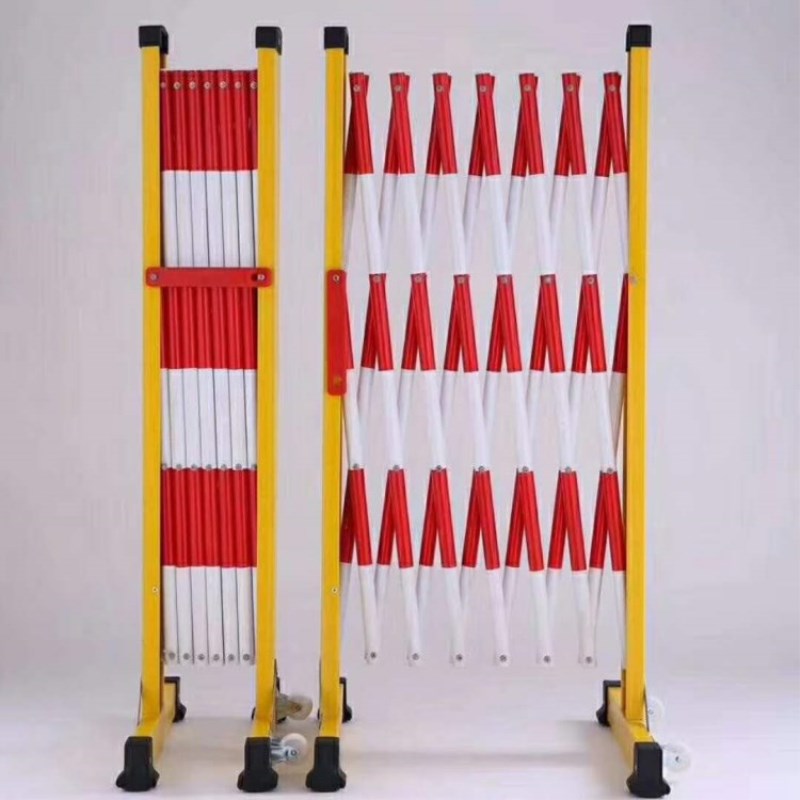 1.2*2.5m红白警示安全围栏 玻璃钢管式绝缘伸缩防护栏批发价格
