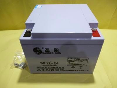 现货圣阳蓄电池SP12-24B铅酸蓄电池12V24AH尺寸报价