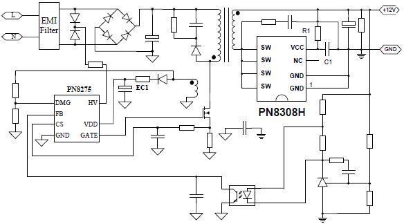 PN8308开关电源24v