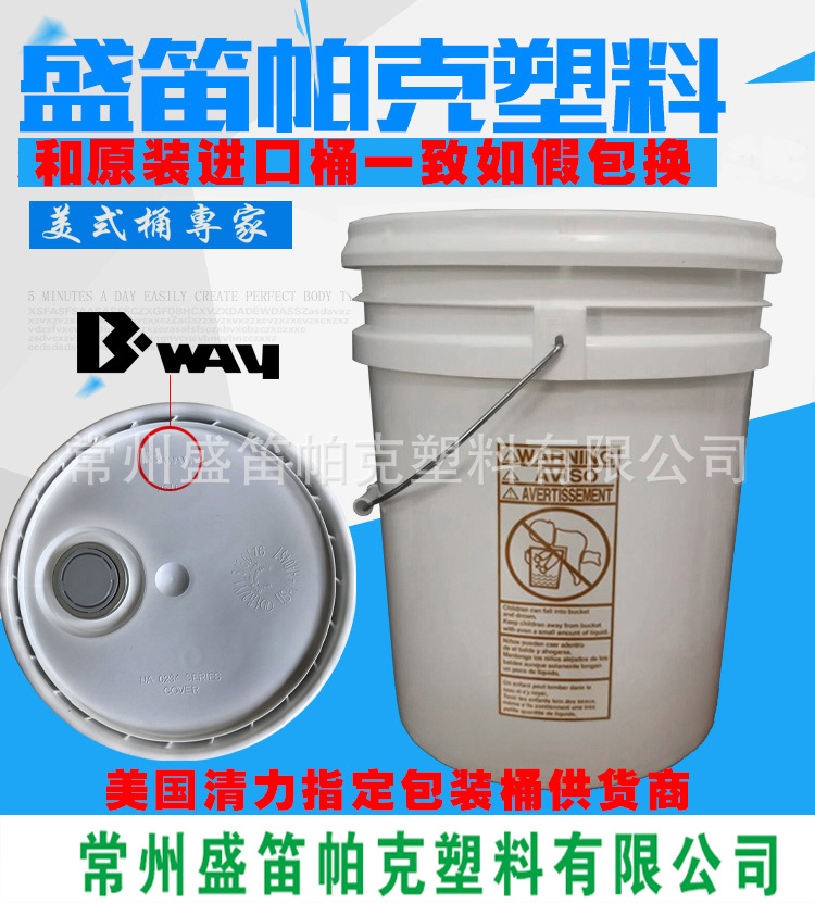 BWAY水处理剂包装桶，进口金属小盖塑料桶