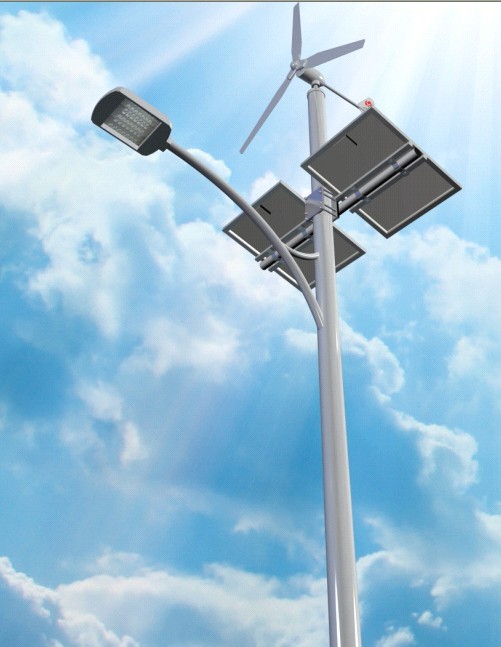 宇之光 直销风光互补太阳能路灯 6米7米8米镀锌杆 带风机新农村建设户外路灯