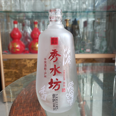 新款精美蒙砂瓶500ml烤花工艺玻璃酒瓶 酒水包装密封空酒瓶
