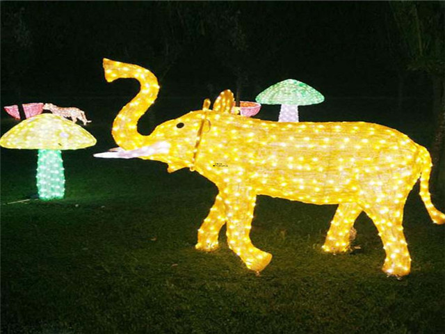 户外防水LED梅花鹿3D滴胶动物造型灯公园景观亮化楼盘商场灯光节装饰