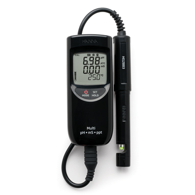 HI991301高量程防水型pH-EC-TDS-℃测定仪
