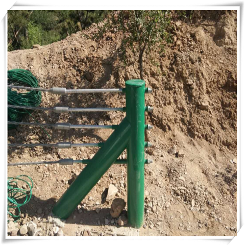 五索缆索护栏定制 乡村绳索护栏安装 道路防撞缆索护栏