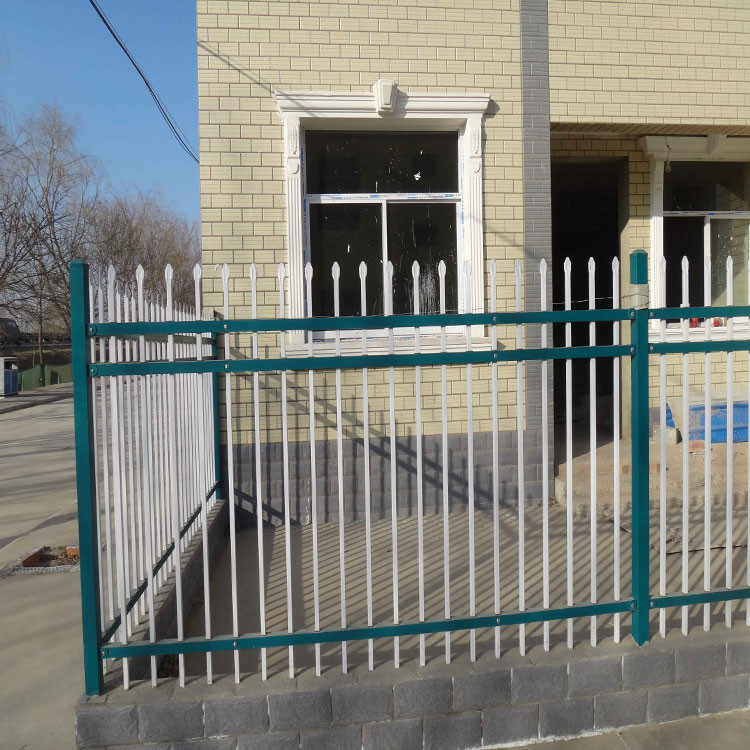 厂家直销锌钢围墙护栏小区隔离栏工厂学校双向折弯防攀爬护栏定制
