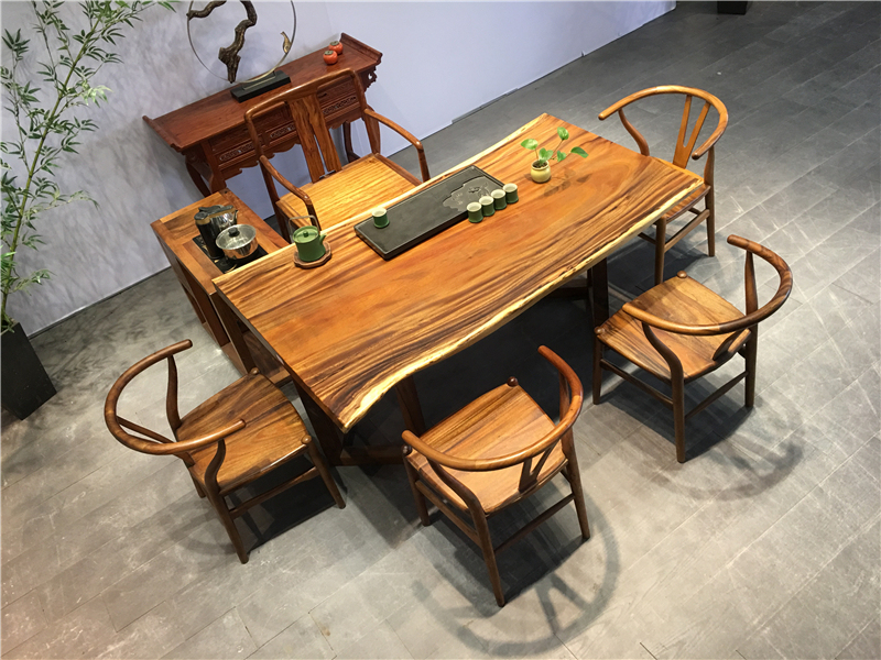 新中式胡桃木大板桌 办公桌 老板桌 茶桌 茶几 会议桌 电脑桌 **实木家具