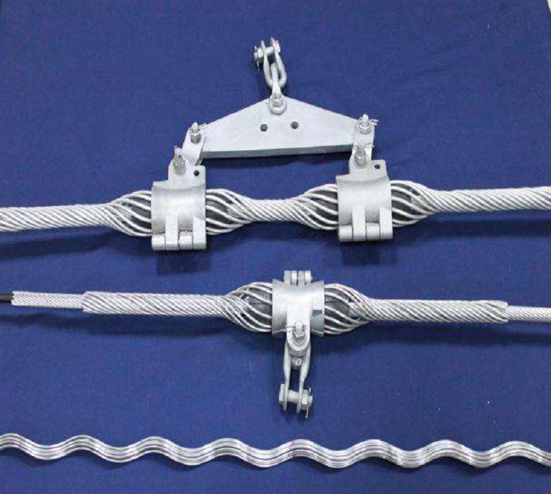 输变电线路跨度大的双悬垂线夹 预绞丝线夹结构组成