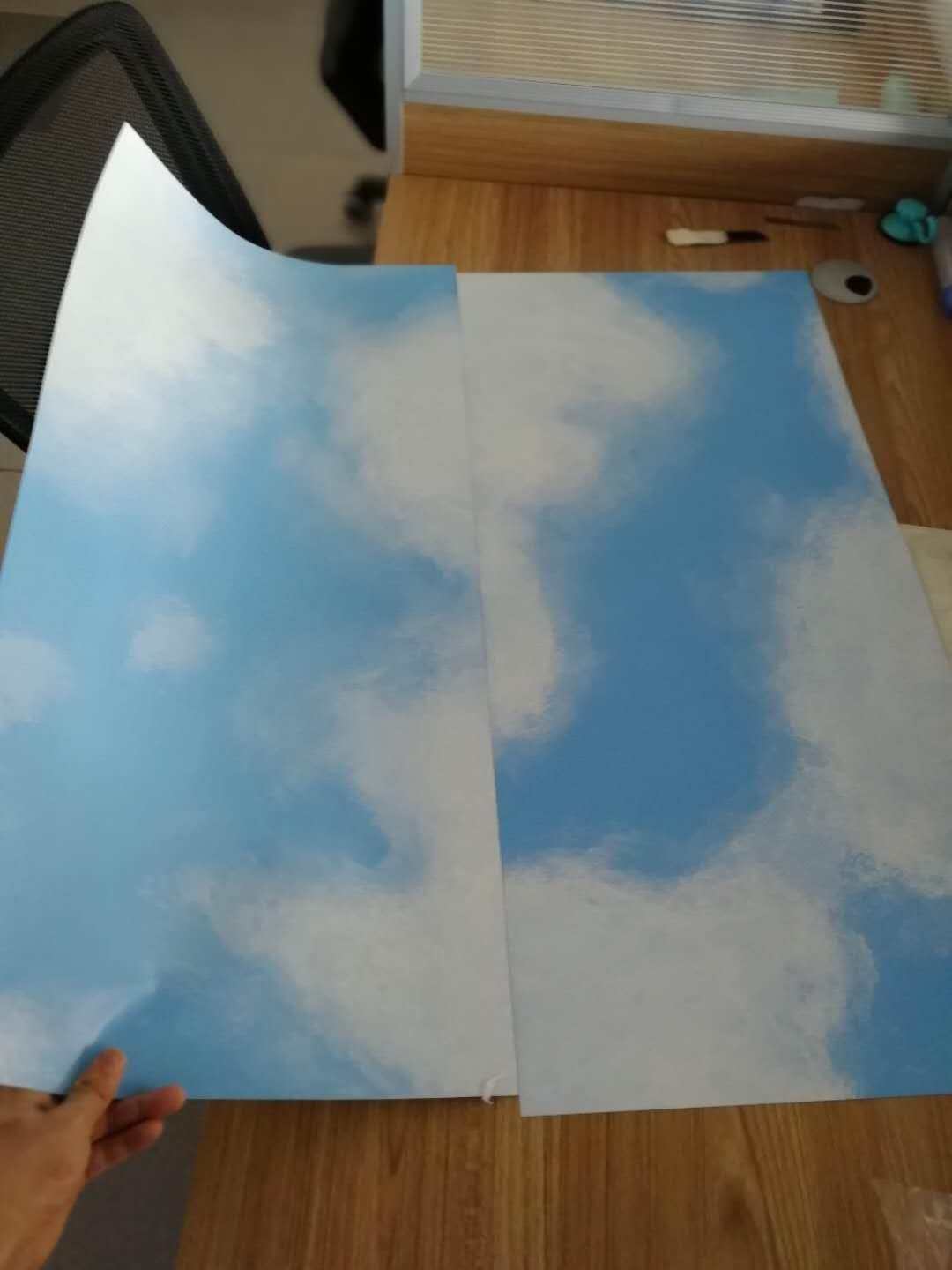 蓝天白云艺术涂料手绘