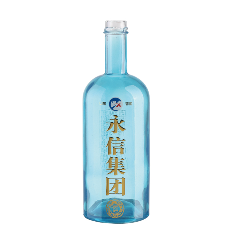 郓城玻璃瓶厂家销售白酒玻璃瓶 果汁玻璃瓶 500ml磨砂瓶 **瓷酒瓶