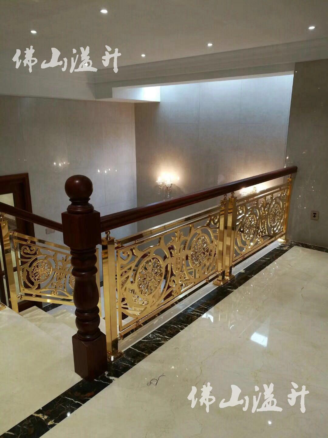淮安别墅铝雕花楼梯扶手定做