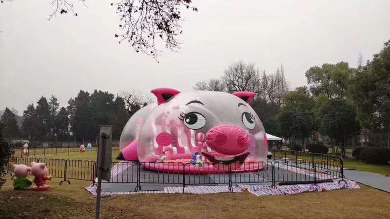 粉红猪海洋球气模租赁 活动策划展览布置