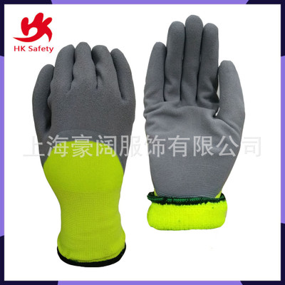 毛圈尼龙浸磨砂手套 保暖耐磨防滑 冬季可选择的安全防护手套