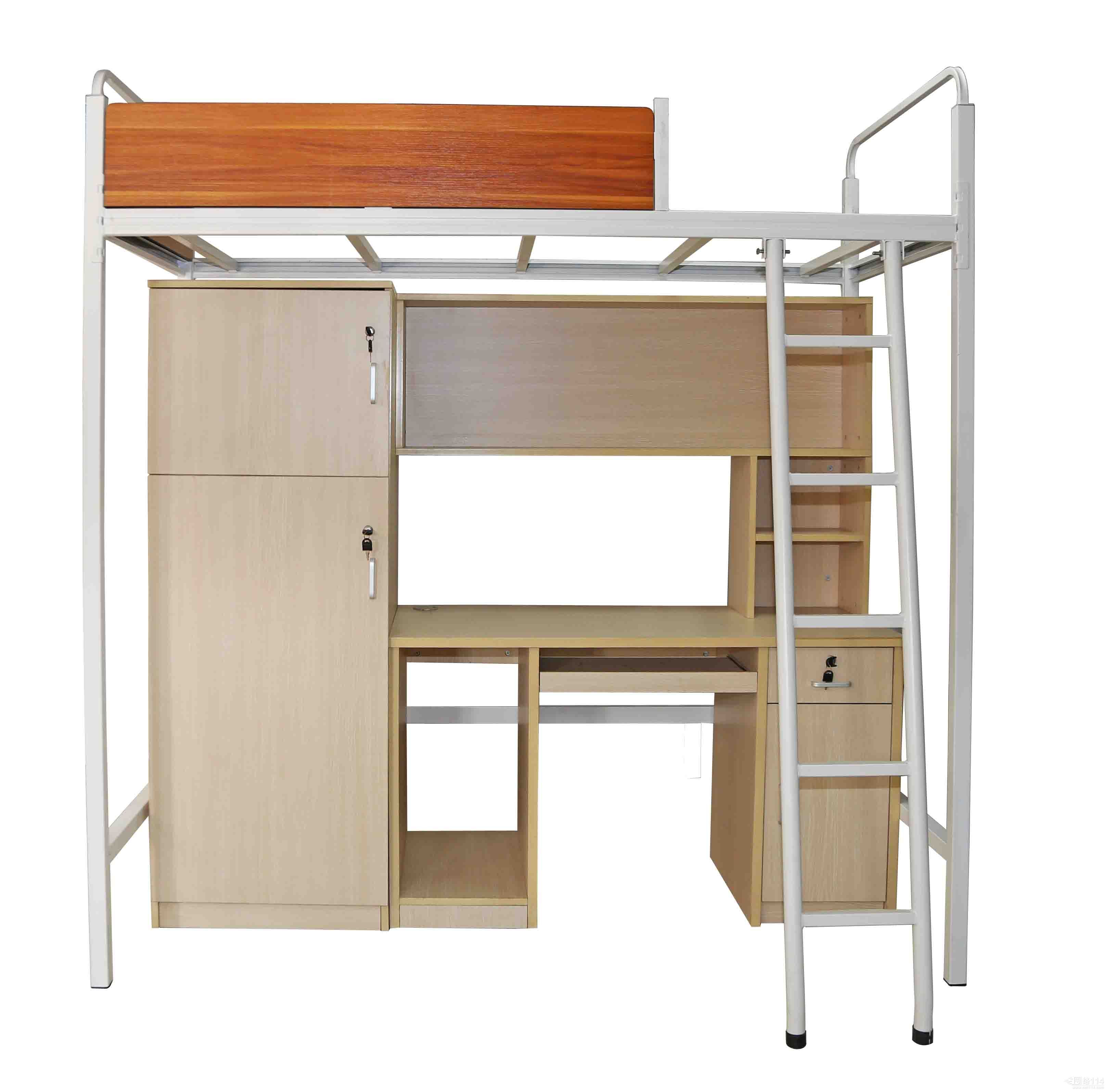 打造舒适的学生公寓床 带书桌组合床厂家