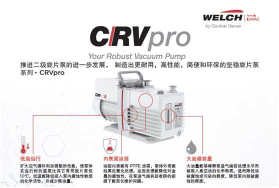 WELCH实验室双级旋片泵CRVpro