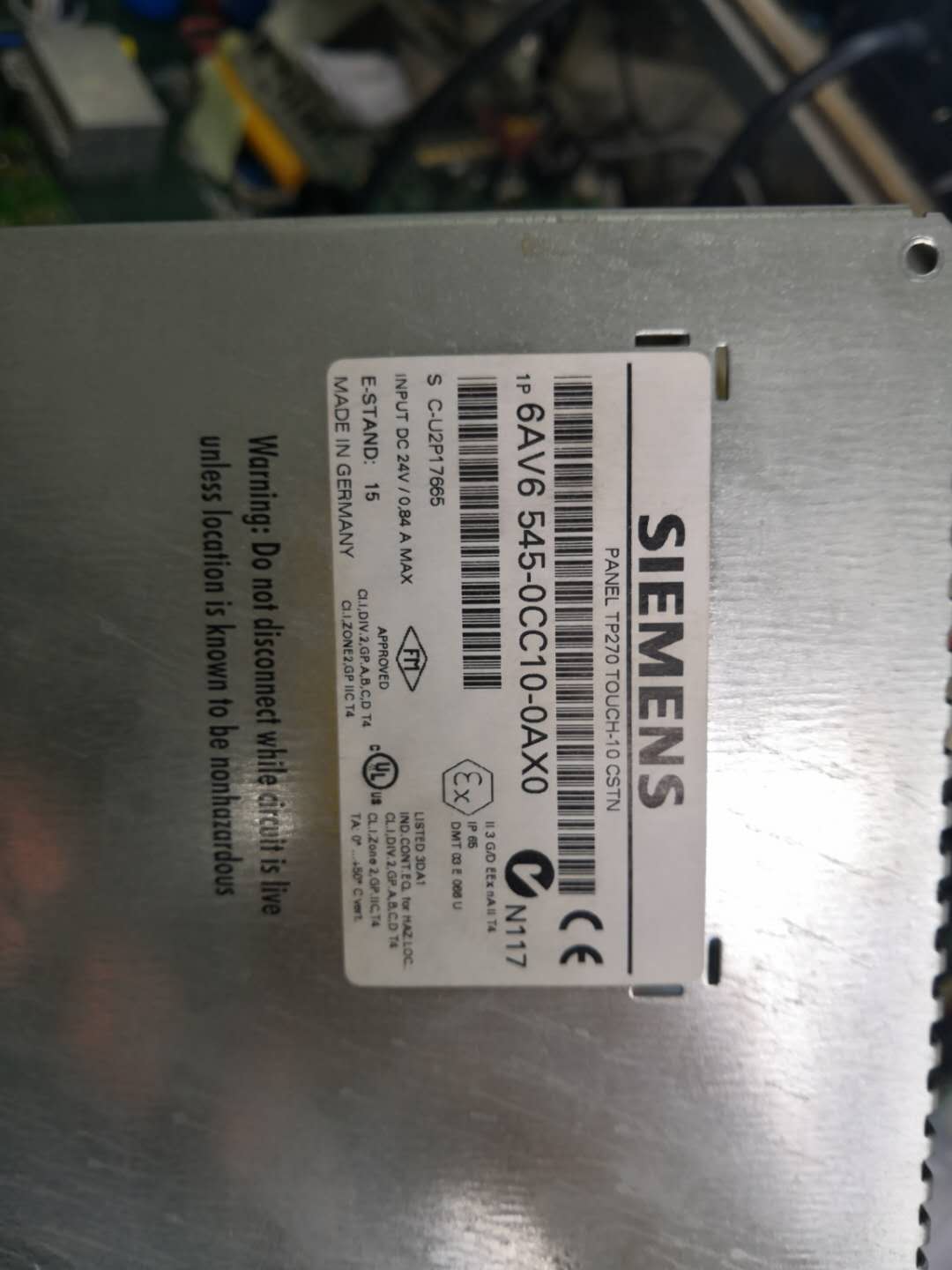 西门子触摸屏维修 6AV6545-0CC10-0AX0上错电烧了维修 黑屏维修 碎屏维修 免费检测