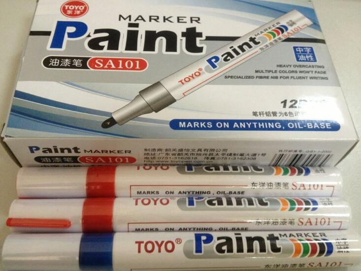 TOYO东洋油漆笔笔签到笔彩色记号笔轮胎补漆笔SA101