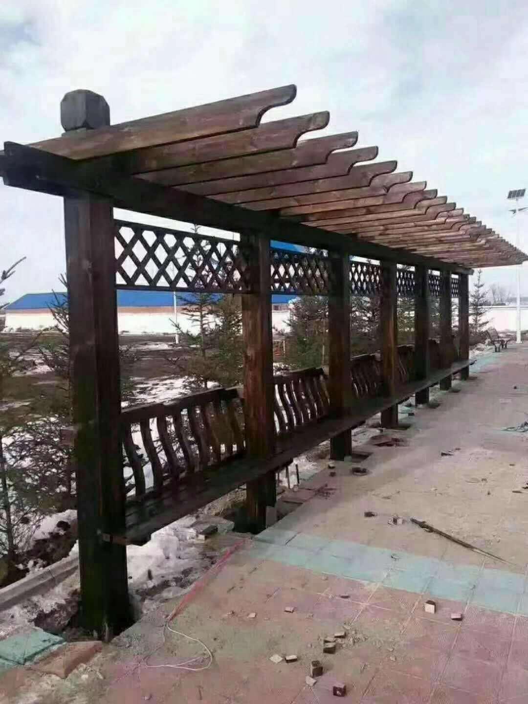 南阳阳台防腐木花架尺寸 廊亭