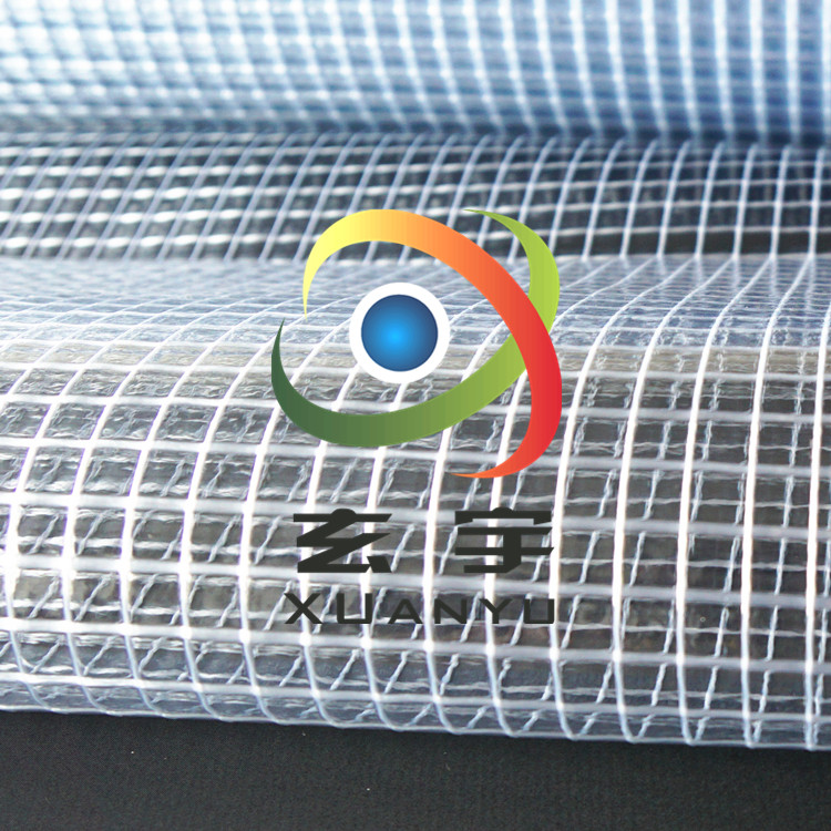 浙江工厂现货供应3x3大格子透明夹网布