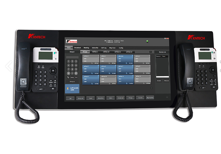 桌面式控制中心IP电话调度台 多媒体触摸屏调度台 KNDDT-1-AV21