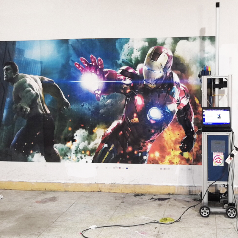 墙画彩绘机打印机个体创业机5D自动高清文化新款大型绘画机设备