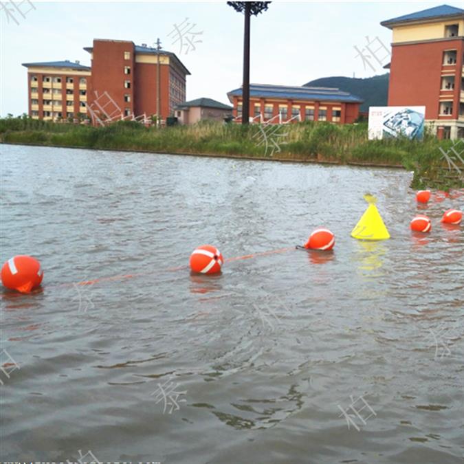 饮用水库拦船警戒线浮漂 PE材质塑料浮球供应