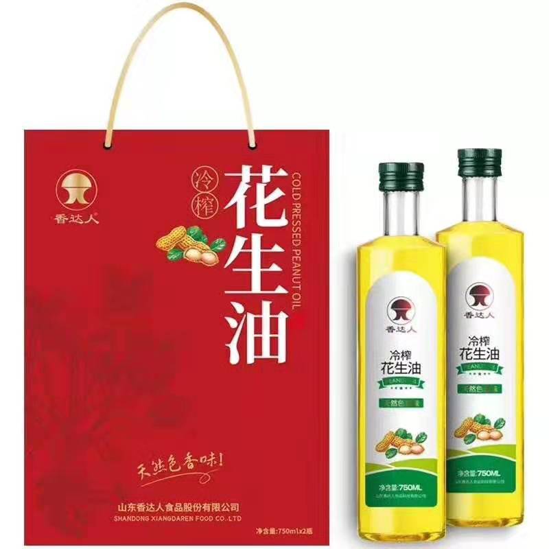 香达人一级冷榨花生油礼盒 高油酸花生油 厂家直供 现货供应