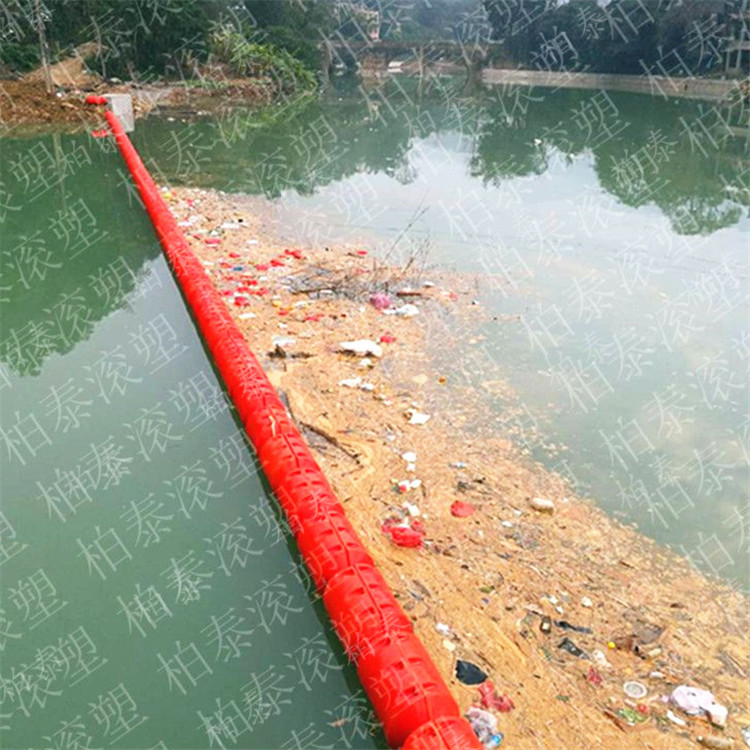 毛家河水电站拦污浮排浮体 自浮式拦污装置塑料浮筒供应
