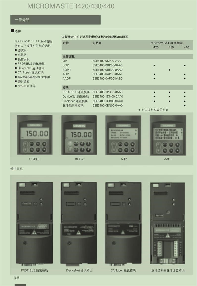 西门子mm440变频器0.37kw全新6se6440-2uc13-7aa1