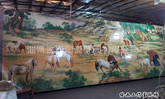 山东室内手绘壁画厂家 淄博吉丽陶瓷壁画供应