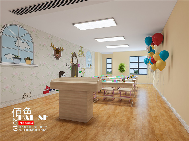 佰色幼儿园设计淘气堡设计幼儿园装修早教中心设计