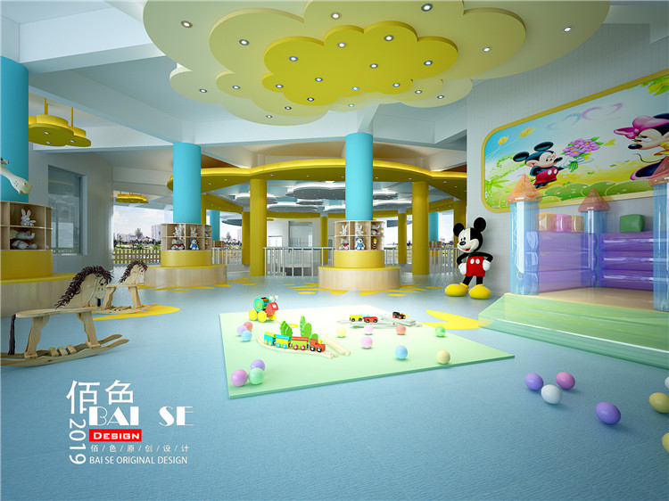 佰色幼儿园设计大型淘气堡设计幼儿园装修儿童主题乐园