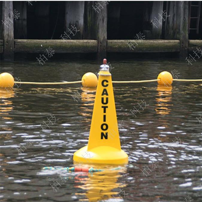 水面桥梁撞护警戒设施 水面围栏警示塑料浮标出售
