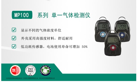 双按键操作简单方便MP100有毒有害气体监测仪