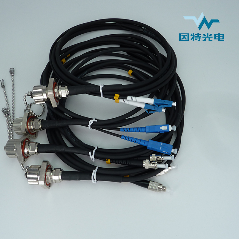 ODC光纤连接器野战光缆阻燃单模单芯铠装光纤防水LC接头
