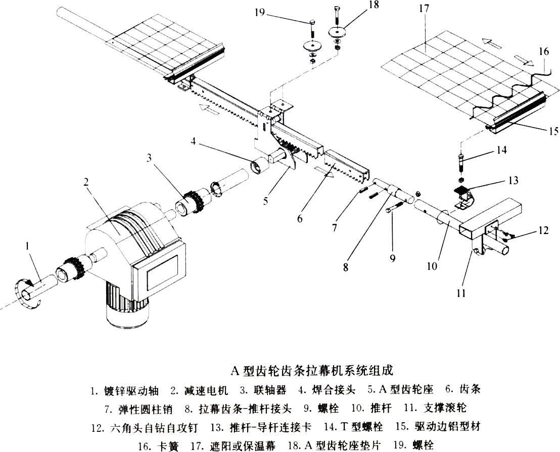 台州进口温室遮阳拉幕系统安装运行原理 大棚遮阳