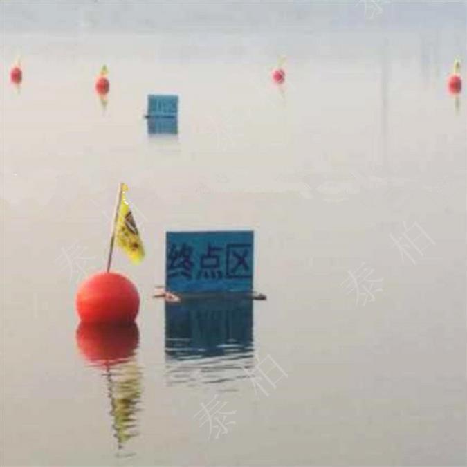 天蔚厂家定制滚塑插旗子水面浮漂 海上警示浮球