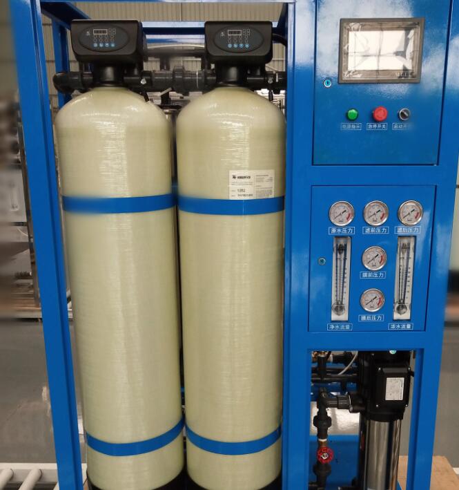 1000升蓝色新款反渗透纯水机一体式工业净水设备定制