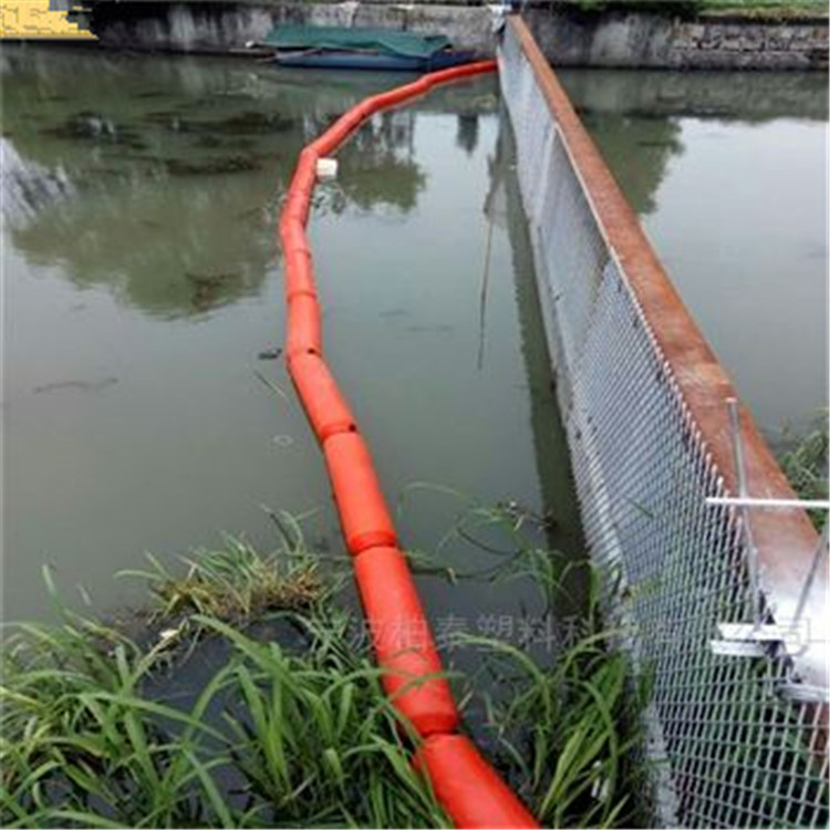 水面浮萍隔离拦载浮体 河道20*100塑料拦污浮筒供应