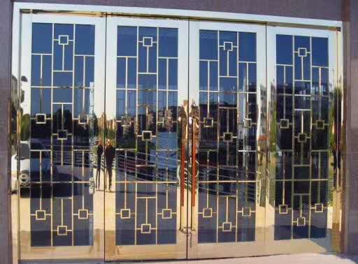 不锈钢玻璃门-玻璃门上 -门-玻璃装饰门