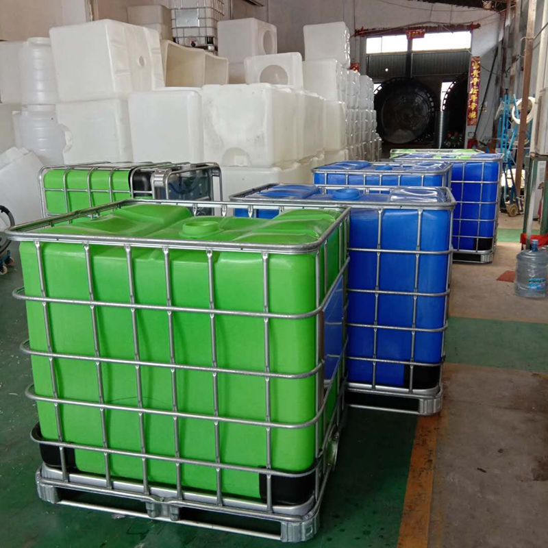 华社厂家直销南京1吨塑料吨桶1000升带框架方桶酸碱液体运输吨桶