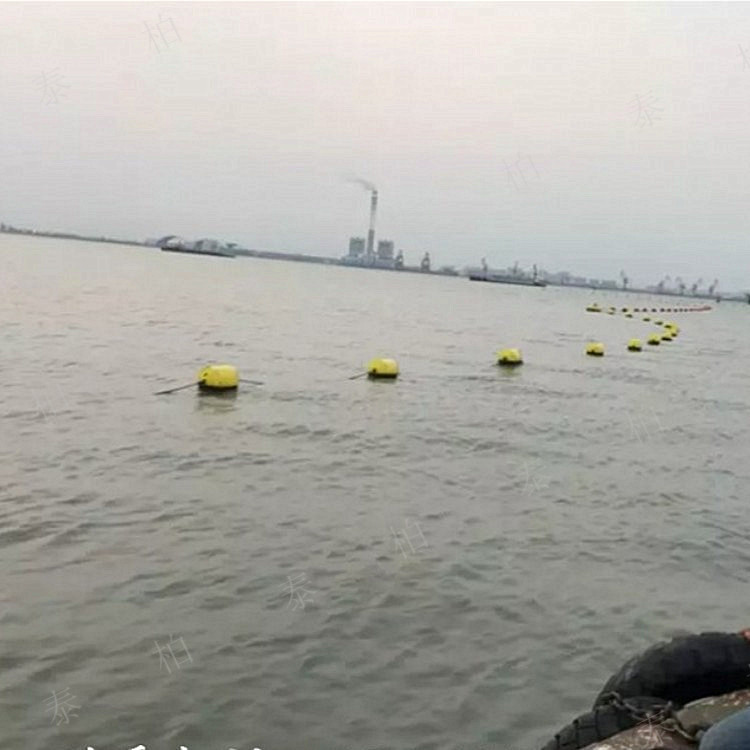 水面醒目警示浮漂 湖面拦船警戒浮筒 浮筒式拦污排供应