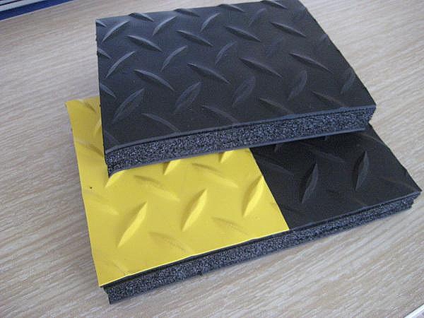 抗疲劳地垫 汽车制造业耐用黑色黄边抗疲劳地垫