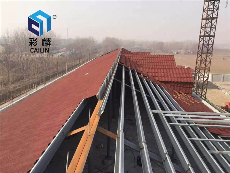 北京顺义彩石金属瓦屋面安装案例，彩麟彩石金属瓦厂家