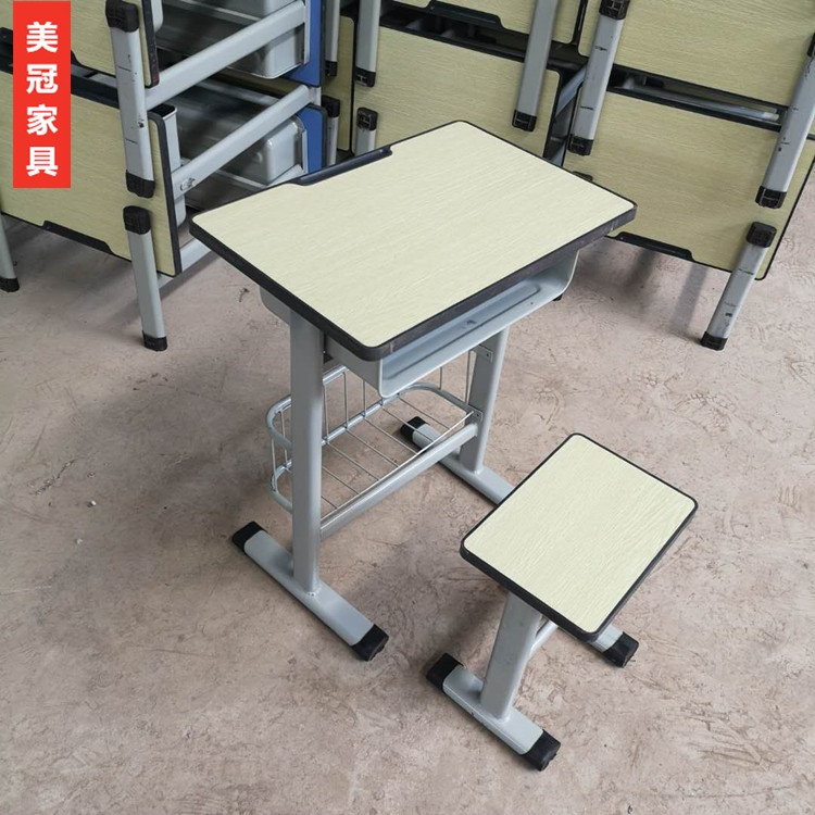 厂家直销学校辅导班中小学生课桌椅双人课桌凳  椅子靠背:宽38cm×长