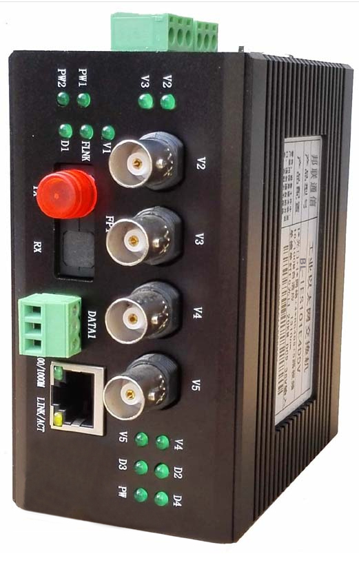 4路视频带串口数据1路网络工业综合业务光端机