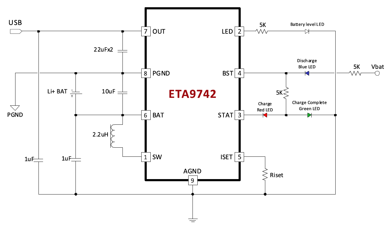 ETA9742移动电源高效三合一芯片