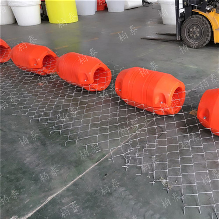 PE圆筒形磨浮筒夹网拦截垃圾浮栅河道挡渣围栏漂排