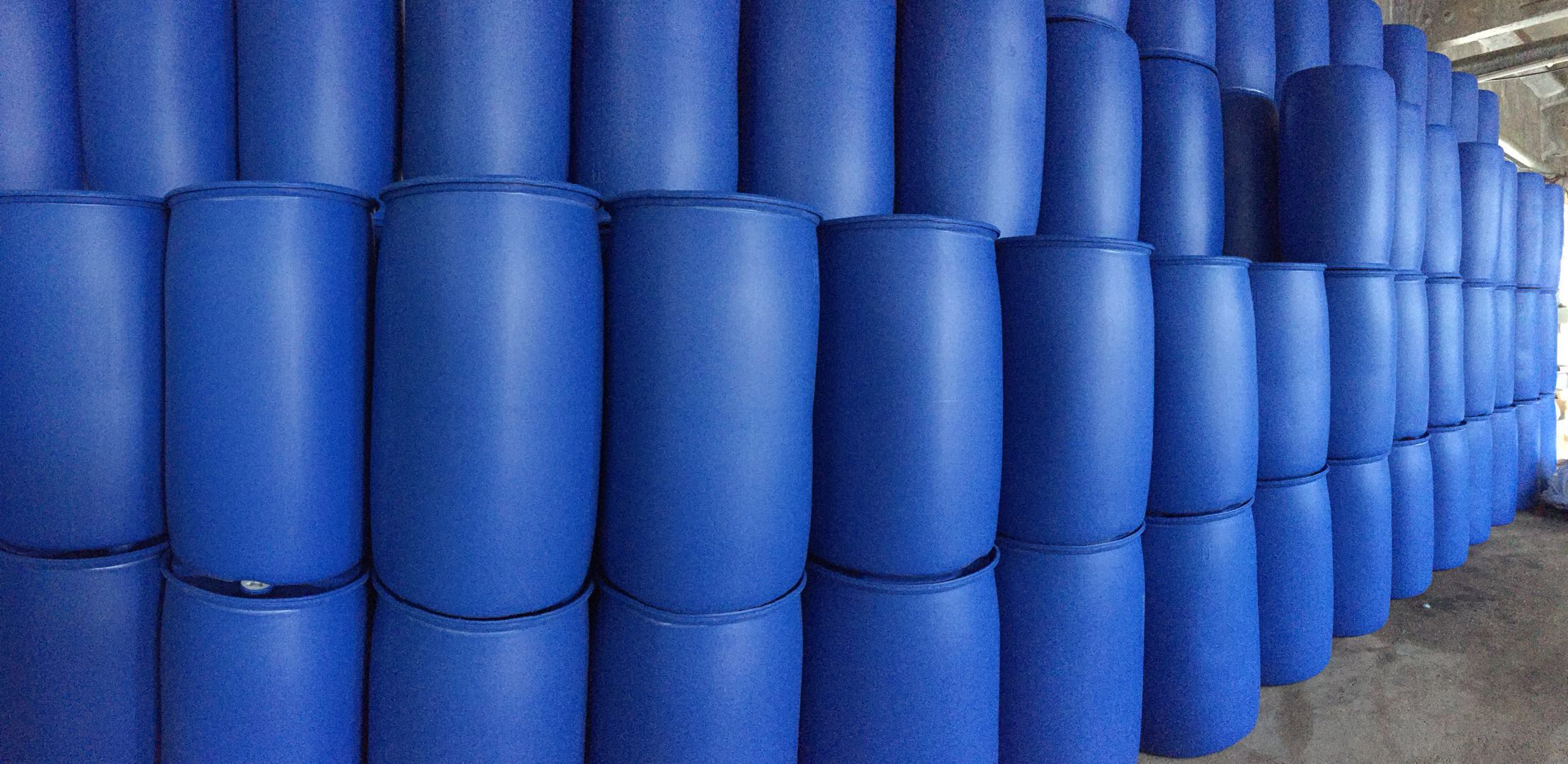 热销 永固 200L蓝色双环塑料桶 塑料包装桶